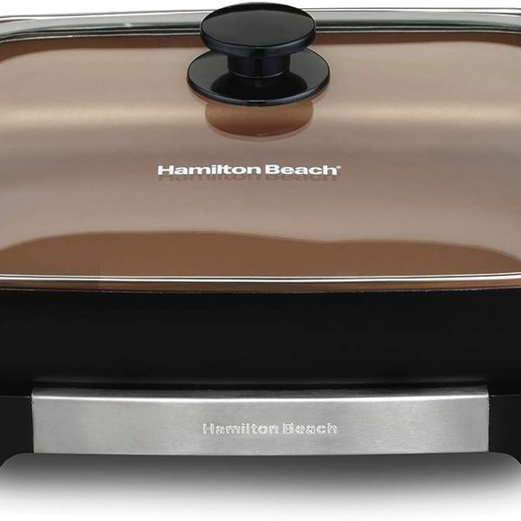 ❌SOLD❌ HAMILTON BEACH Durathon Ceramic Electric Skillet Ceramic Pan Model 38529K - Picture 1 of 6
